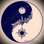 A tetoválás elfogadható változata a Yin-Yang jel, amely alkalmas egy hűvös yin-yang tetoválási vázlathoz
