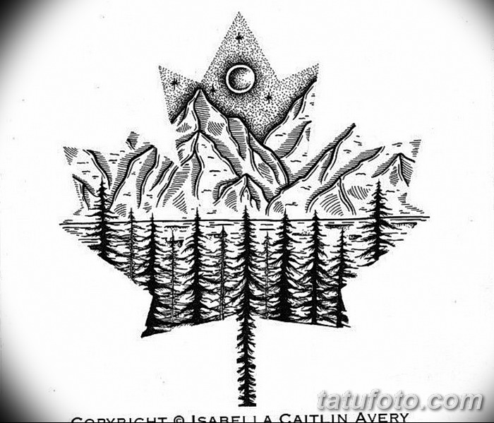 снимка Скици на татуировка клен от 29.09.2017 г. №053 - Скици на татуировка клен -