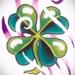 Unikalna wersja szkiców tatuażu koniczyna - może być wykorzystana do tatuażu koniczyny na ramieniu