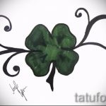 Oryginalna wersja szkiców tatuażu koniczyna - może służyć do tatuażu koniczyny na szyi