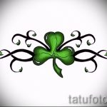 Ciekawa wersja szkiców tatuażu koniczyna - może być wykorzystana do tatuażu z koniczyny białej