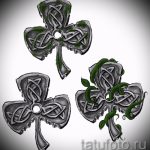 Unikalna wersja szkiców tatuażu koniczyna - może być wykorzystana do tatuażu czterolistnej koniczyny