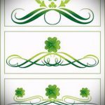 Oryginalna wersja szkiców tatuażu koniczyna - może być użyta do tatuażu podkowy i koniczyny