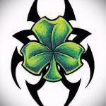 Ciekawy wariant szkiców tatuażu koniczyny - może być użyty do tatuażu koniczyny koronowej