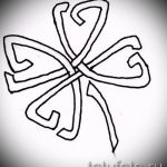 Fajna wersja szkiców tatuażu koniczyna - może być użyta do zdjęcia tatuażu czterolistnej koniczyny