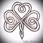 Fajna wersja szkiców do tatuażu koniczyna - może być użyta do tatuażu z liści koniczyny