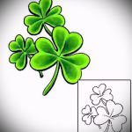 Stylowa wersja szkiców do tatuażu koniczyna - może być użyta do tatuażu koniczyny na nadgarstku