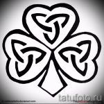 Unikalna wersja szkiców do tatuażu koniczyna - może być używana do tatuażu koniczyny czarno-białej