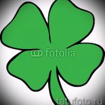 Unikalny wariant szkiców tatuażu koniczyny - może być używany do małych tatuaży koniczyny