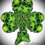 Fajna wersja szkiców do tatuażu koniczyna - może być użyta do tatuażu w formie koniczyny