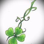 Oryginalna wersja szkiców tatuażu koniczyny - może być używana do tatuażu koniczyny celtyckiej