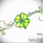 Stylowa wersja szkiców do tatuażu koniczyna - może być używana do tatuażu z czarnej koniczyny