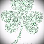 Oryginalna wersja szkiców tatuażu koniczyna - może być użyta do tatuażu koniczyny na nadgarstku