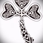 Oryginalna wersja szkiców tatuażu koniczyna - może być używana do tatuażu koniczyny szczęścia