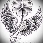 Fajna wersja szkiców do tatuażu koniczyna - może być użyta do tatuażu z liści koniczyny