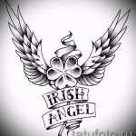 Unikalna wersja szkiców tatuażu koniczyna - może być wykorzystana do zdjęcia tatuażu czterolistnej koniczyny