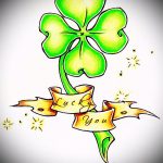 Fajna wersja szkiców tatuażu koniczyny - może być używana do tatuażu koniczyny korony