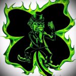 Stylowa wersja szkiców do tatuażu koniczyna - może być używana do tatuażu z kwiatem koniczyny