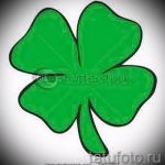 Unikalna wersja szkiców tatuażu koniczyna - może być wykorzystana do zdjęcia tatuażu czterolistnej koniczyny