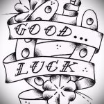 Przyzwoita wersja szkiców tatuażu koniczyna - może być użyta do tatuażu podkowy i koniczyny