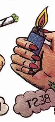 fotó vázlatok tetoválás marihuána (kender) 2019.04.27. №056 - tetoválás marihuána -