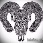 A kecske tetoválás vázlata # 428 a minta érdekes változata, amely jól használható a kecske tetoválás csuklóján történő feldolgozásához és alkalmazásához