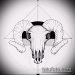 vázlat egy kecsketetoválásról, 976. szám - a rajz hűvös változata, amely sikeresen használható régi iskola kecsketetoválásához és feldolgozásához