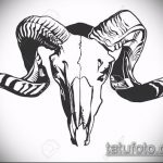 kecske tetoválás 33 -as vázlata - a minta egyedi változata, amely sikeresen használható változtatásra és alkalmazásra régi iskola kecsketetoválásaként