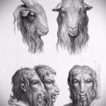 kecske tetoválás vázlata # 351