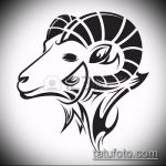 kecske tetoválás vázlata №131 - a minta egyedülálló változata, amely sikeresen használható a régi iskolai kecsketetoválás megváltoztatására és alkalmazására