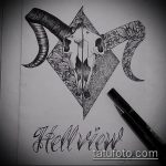 A kecske tetoválás vázlata # 208 a minta érdekes változata, amely sikeresen használható az atomok átalakítására és alkalmazására, mint például a kecsketetoválás és a kések