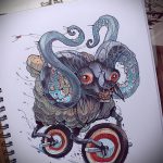 A kecske tetoválás vázlata # 794 a minta hűvös változata, amely sikeresen használható a kecske koponyájának átalakítására és alkalmazására tetoválásként