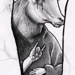 kecske tetoválás vázlata # 766 - a kép exkluzív változata, amely könnyen használható felülvizsgálathoz és alkalmazáshoz régi iskolai kecsketetoválásként