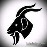 kecske tetoválás vázlata # 639 - a minta exkluzív változata, amely sikeresen használható régi iskola kecsketetoválásává alakítására és alkalmazására