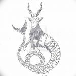 fotó Vázlatok egy bak tetoválásról, keltezés: 09.09.2017 №004 - Vázlatokf a bak tetoválásról -