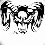 fotó Vázlatok egy bak tetoválásról, keltezés: 09.09.2017 №054 - Vázlatokf a bak tetoválásról -