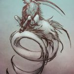 fotó Vázlatok egy bak tetoválásról, keltezés: 09.09.2017 №066 - Vázlatokf a bak tetoválásról -