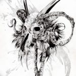 fotó Vázlatok egy bak tetoválásról, keltezés: 09.09.2017 №071 - Vázlatokf a bak tetoválásról -