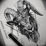 fotó Vázlatok egy bak tetoválásról, keltezésű: 09.09.2017 №073 - Vázlatokf a bak tetoválásról -