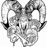 fotó Vázlatok egy Bak tetoválásról, keltezés: 2017. 09. 29 №076 - Vázlatokf a Bak tetoválásról -