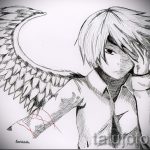 Szokatlan szárny tetoválás vázlat - szárny tetoválás rajz alkalmas kard kard szárny tetoválás