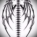 Érdekes vázlat a szárnyak tetoválásáról - a szárny tetoválásának rajza alkalmas a szárnyak tetoválására