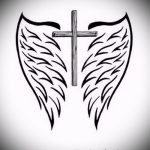 Szokatlan vázlat egy szárny tetoválásról - a szárny tetoválás rajza alkalmas a nyakon lévő szárnyak tetoválására