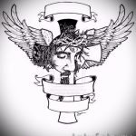 Szokatlan vázlat egy tetováló szárnyról - egy szárny tetoválásának rajza alkalmas angyalszárnyak tetoválására férfiaknak