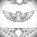 Hűvös szárny tetoválás vázlat - szárny tetoválás tervezés alkalmas nyak tetoválás szárnyak fotó