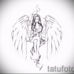 Szokatlan vázlat a szárnyak tetoválásáról - a szárny tetoválásának rajza alkalmas két szárny tetoválására