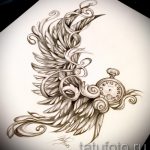 Érdekes vázlat a szárnyak tetoválásáról - a szárny tetoválásának rajza alkalmas a szárnyas macska tetoválására