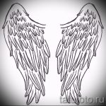Érdekes szárny tetoválás vázlat - szárny tetoválás tervezés alkalmas kar szárny tetoválás fotó