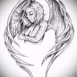 Érdekes vázlat a szárnyak tetoválásáról - a szárny tetoválásának rajza alkalmas szárnyas macska tetoválására