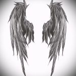 Hűvös szárny tetoválás vázlat - szárny tetoválás tervezés alkalmas angyalszárny tetoválás férfiaknak